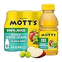 Mott's 100% Apple White Grape Juice, 8 fl oz bottles, 6 pack