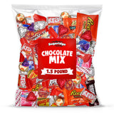 Bulk Chocolate Candy Individually Wrapped - 1.5 Pound Assorted Chocolate Candy Variety Pack for Classroom Parties, Gift Bags, Candy Exchanges & Treats