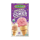 Lets Do Organic Ice Cream Cones - Sugar Cones for Ice Cream, Mini Ice Cream Cones, Ice Cream Cups, Crispy Cones, Mini Cake Cones - 1.2 Oz (Pack of 1)
