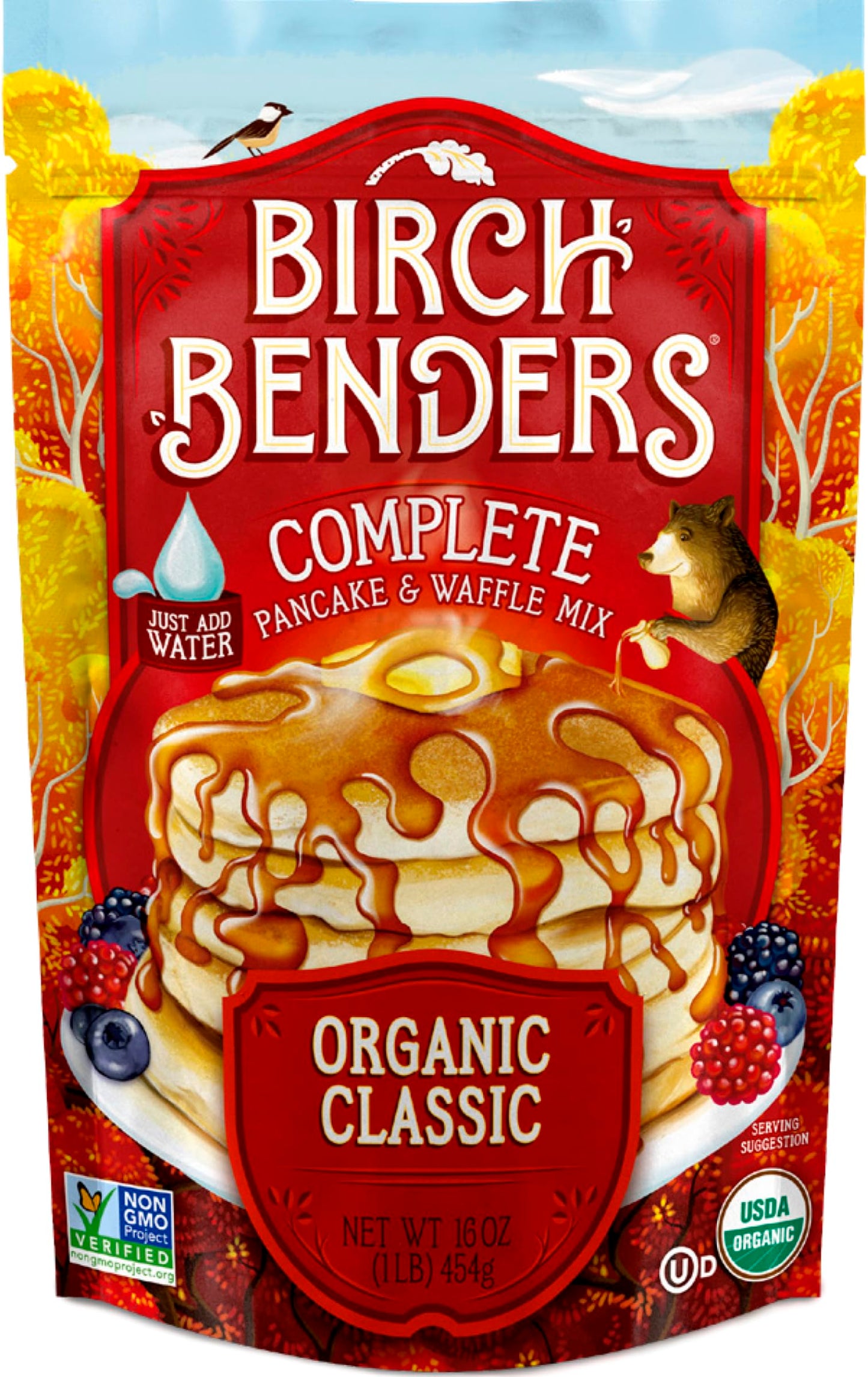 Birch Benders Griddle Cakes, Pancake & Waffle Mix Classic Organic, 16 Ounce