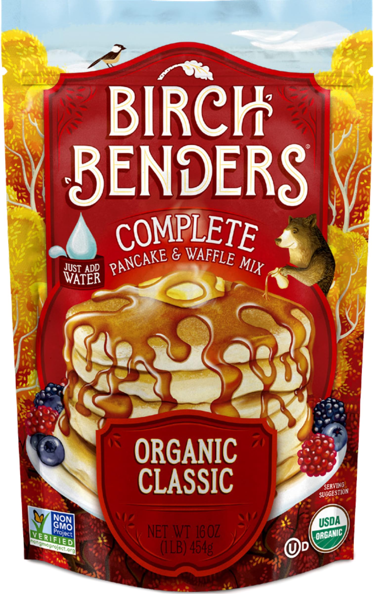 Birch Benders Griddle Cakes, Pancake & Waffle Mix Classic Organic, 16 Ounce
