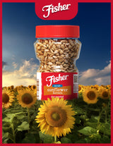 Fisher Dry Roasted Sunflower Seeds Kernels with Sea Salt, 7.25 oz, Sunflower Seeds to Eat, Gluten-Free, No Sugar Added, Crunchy Snacks for Adults