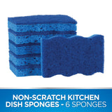 Dawn Non-Scratch Scrubber Sponges, Blue (Pack of 6)
