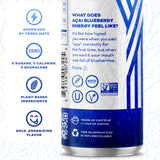 Yerbaé Energy Seltzer - Acai Blueberry, No Sugar/Calories/Carbs. Energized by Yerba Mate, Naturally Caffeinated, Plant-Based, Healthy Alternative