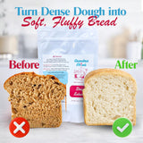 Grandma Eloise’s Dough Conditioner for Bread Baking - 14 Oz - Improves Rise, Texture & Shelf Life - Makes Soft, Fluffy Whole Wheat & White Bread