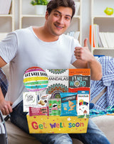 GET WELL GIFT Basket, package for Adults or kids Men, women, boy or girl Care package, Feel better soon for home or hospital, after surgery w/Balloon