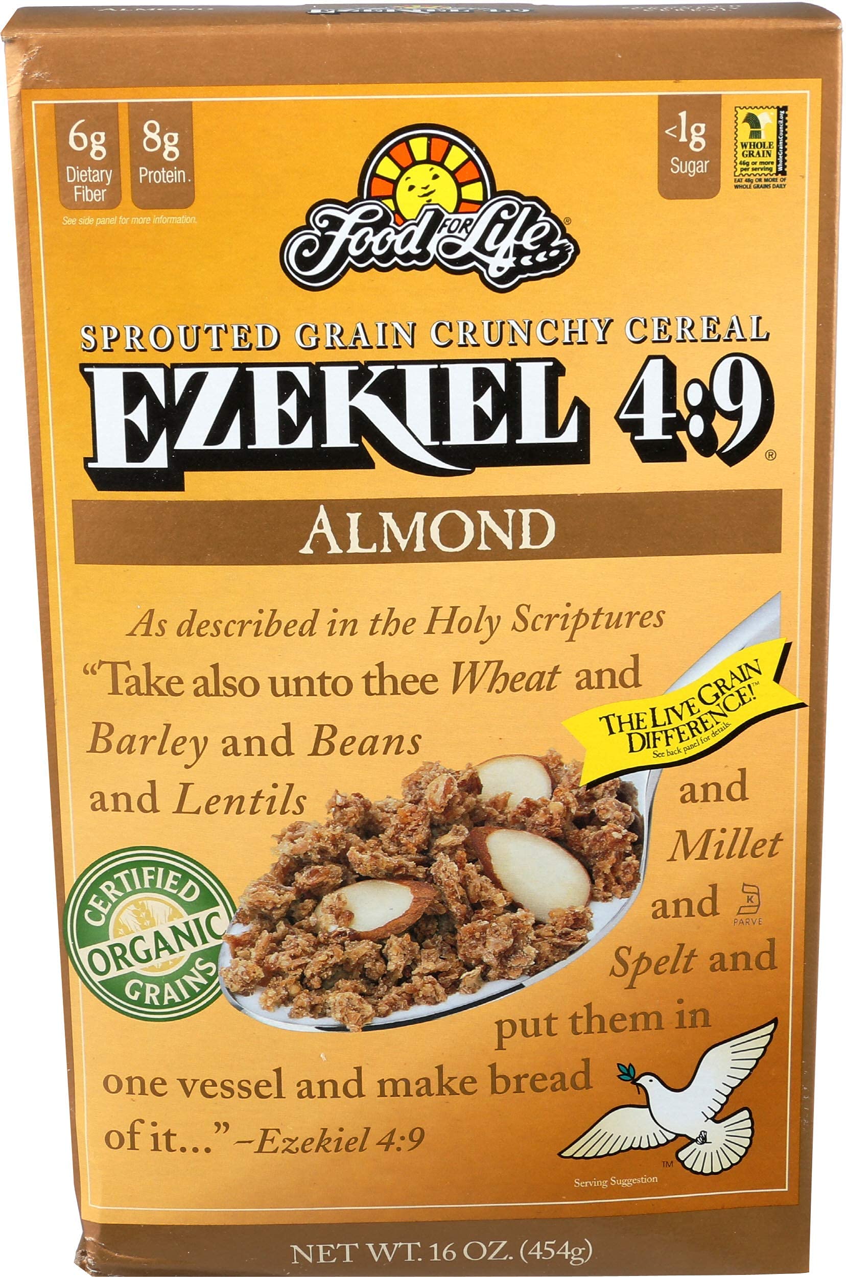 Food For Life, Cereal Ezekiel 49 Almond Organic, 16 Ounce