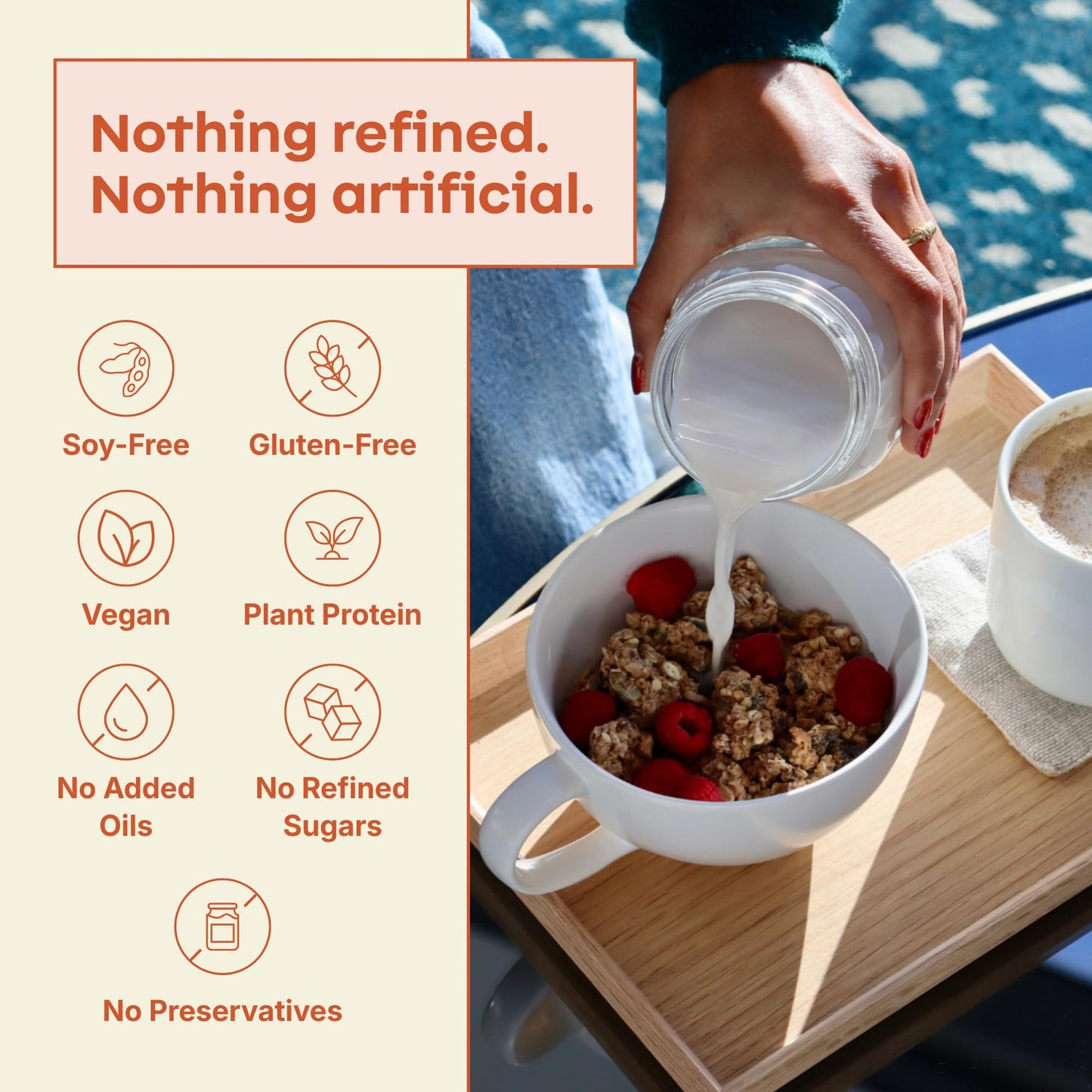 Rooted Living Sunbutter Granola, 8 Oz, Organic Rolled Oats and Sweetened with Maple Syrup, Healthy Vegan Snack, Topping, or Breakfast, Plant Based