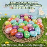 MGparty 36 Pcs 2.3" Fillable Easter Eggs Bulk, Iridescent Plastic Easter Eggs Empty for Easter Egg Hunt, Basket Stuffers, Party Favors, Classroom