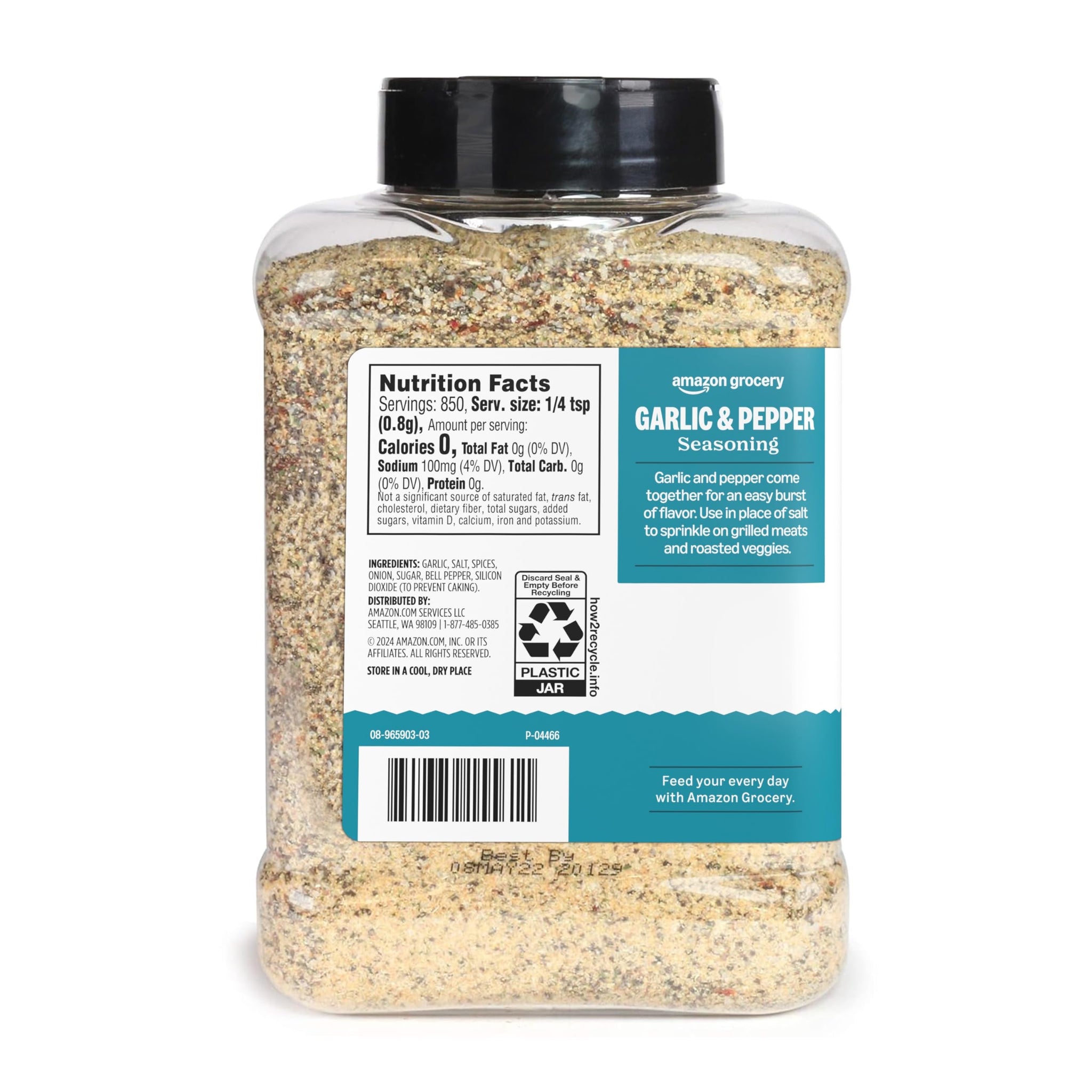 Amazon Grocery, Garlic & Pepper Seasoning, 24 Oz