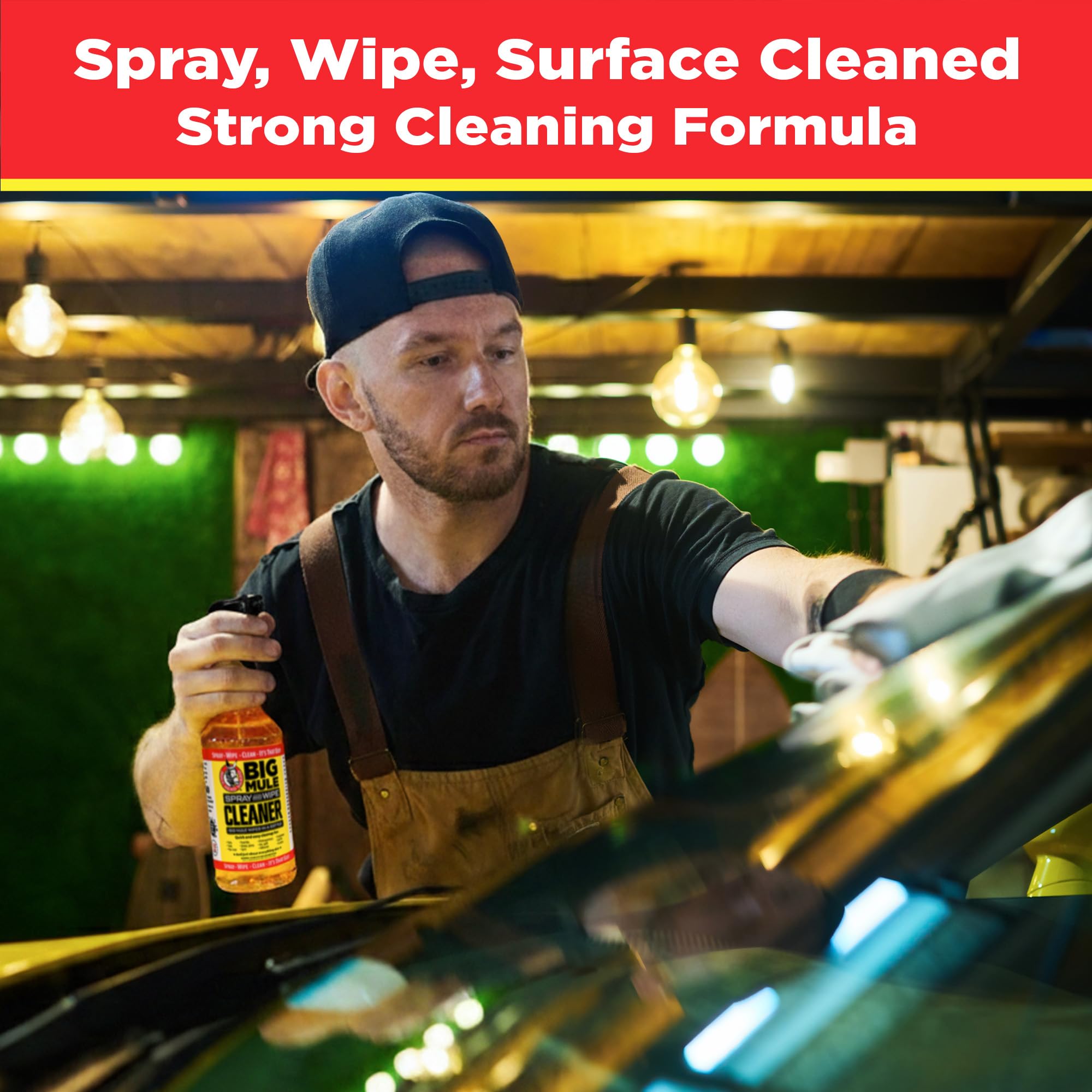 Mule Head XL Heavy-Duty Cleaning Spray - Industrial-Strength All-Purpose Cleaner for Grease, Oil, Ink & Paint - Garage, Car Interiors, Indoor