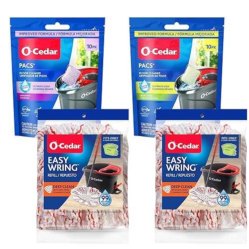 O-Cedar 2 Deep Clean Refills + 1 Citrus and 1 Lavender Pacs (Variety Pack)