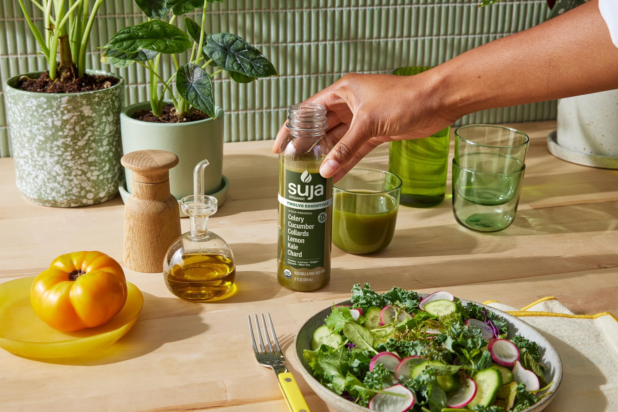 Suja Organic Cold-Pressed Twelve Essentials Green Juice, 12 fl oz