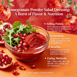 Pomegranate Powder 10oz, Fruit Powder with Intense Tangy Flavor - for Smoothies, Drinks & Baking - Resealable Canister, 280g
