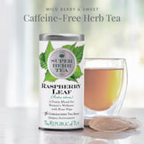 The Republic of Tea - Raspberry Leaf SuperHerb Tea Tin, 36 Herbal Tea Bags, Naturally Caffeine-Free