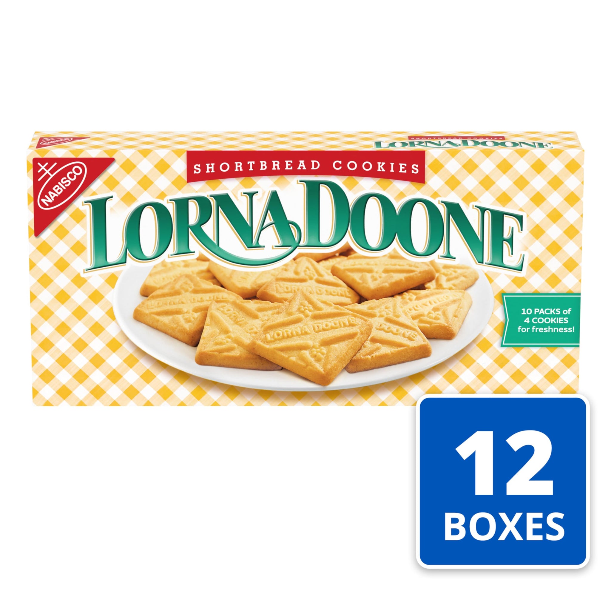 Lorna Doone Shortbread Cookies, 120 Snack Packs (4 Cookies Per Pack, 12 Boxes)
