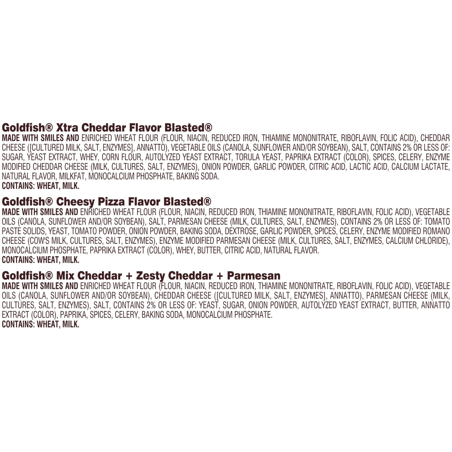 Goldfish Bold Mix Variety Pack Snack Crackers, 1 oz Snack Packs, 30 Ct Box