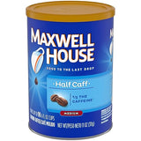 Maxwell House Half Caff Medium Roast Ground Coffee (11 oz Canister)