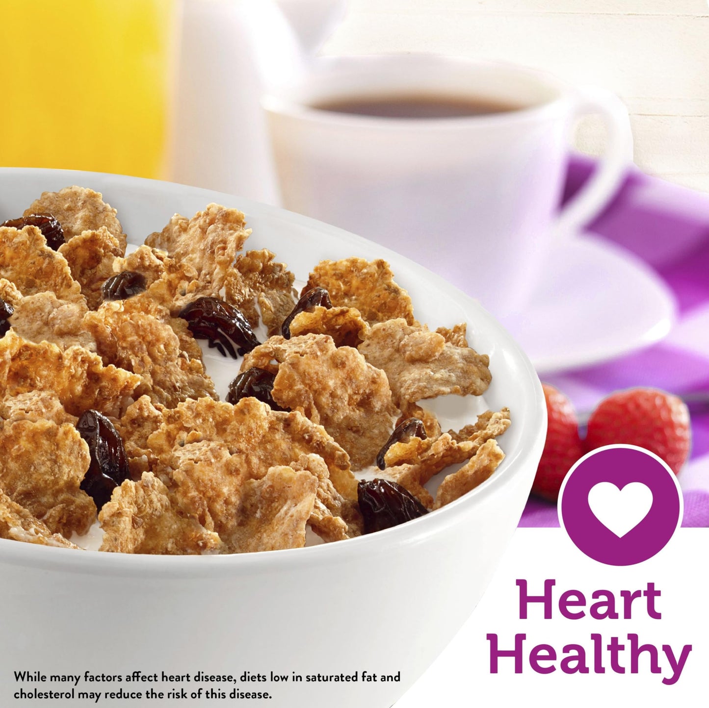 Kellogg's Raisin Bran Breakfast Cereal, High Fiber Cereal, Made with Real Fruit, Family Size, Original, 24oz Box (1 Box)