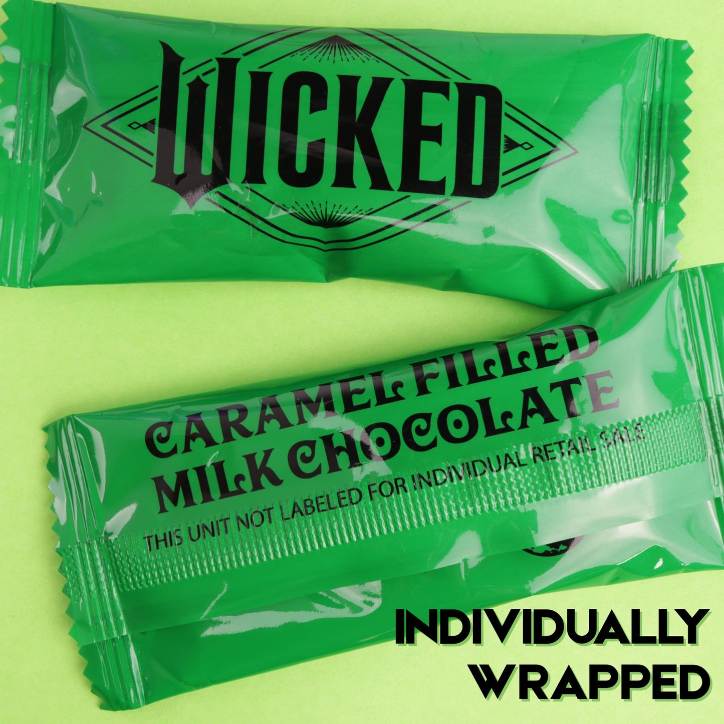 Wicked Heart Box with Caramel Filled Milk Chocolates Inside, Individually Wrapped Pieces, Collectible Candy Gift, 2.96 Ounces