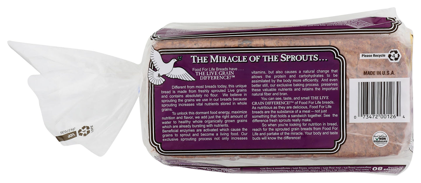 Food for Life Organic Cinnamon Raisin Sprouted Wheat Bread, 24 OZ