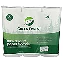Green Forest 3-Roll Size Your Own Towels, White