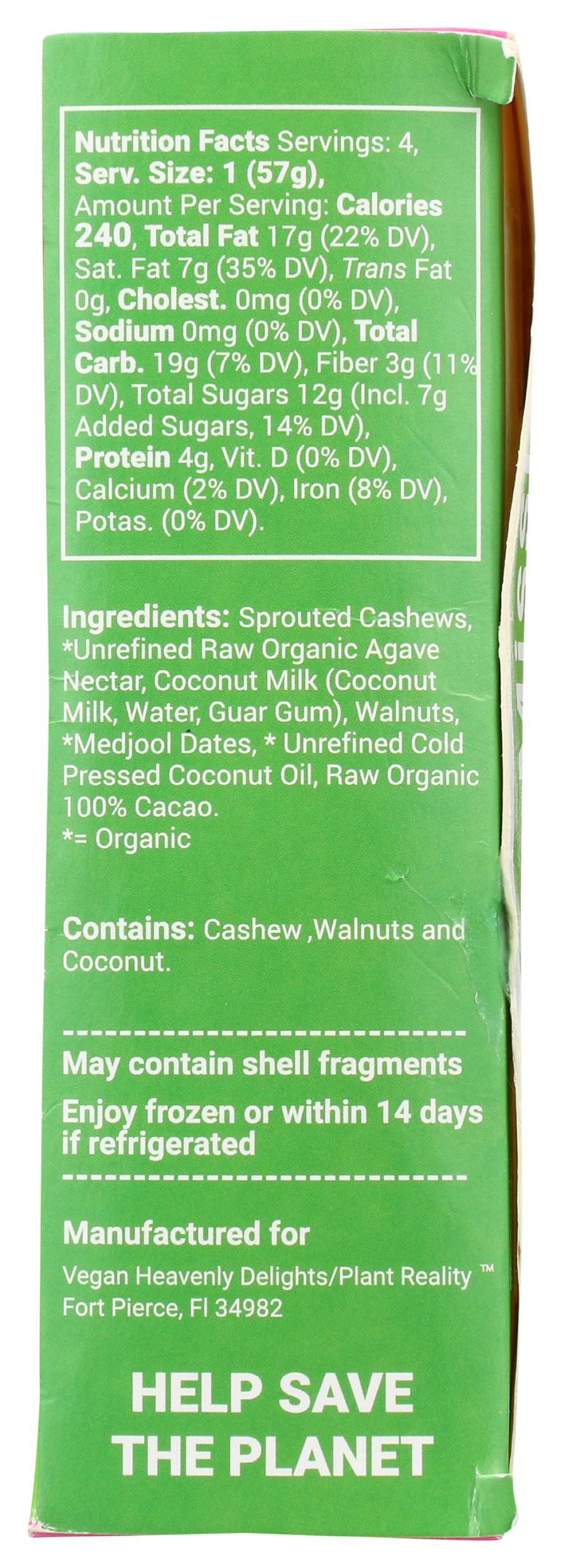 VEGAN HEAVENLY DELIGHTS Dark Chocolate Nutz For Cheezecake, 8 OZ