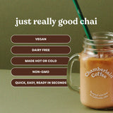 Chamberlain Coffee Chai Tea Mix - Vegan Chai Tea Latte, Made with Oat Milk and Spices, Creamy Powder for Hot and Iced Instant Latte, Cafe Quality - 10
