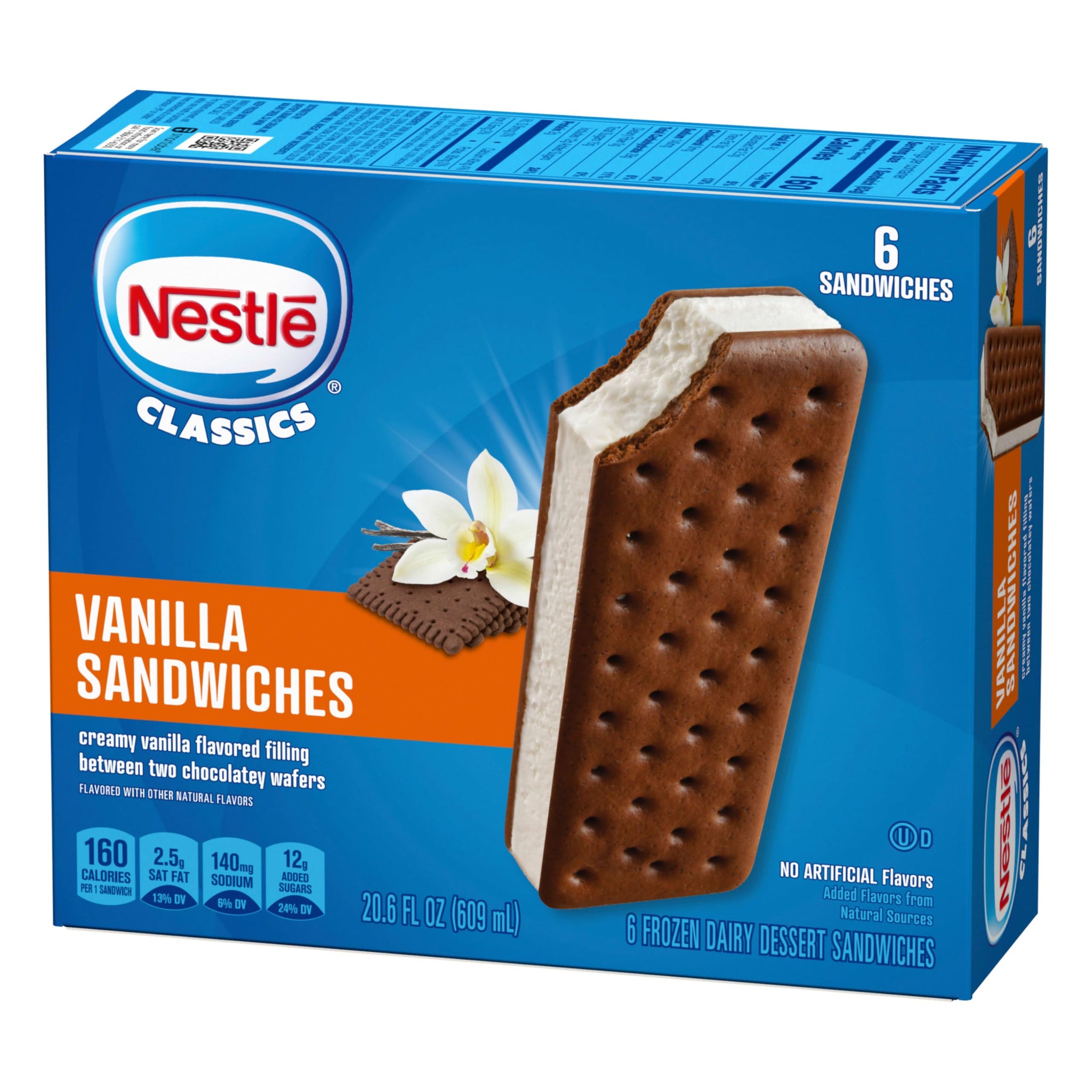 Nestle, Vanilla Ice Cream Sandwiches, 6 Count (Frozen)