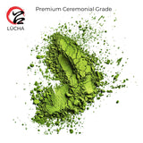 LÜCHA Ceremonial Grade Matcha Tea Powder - Premium First Harvest Gluten-Free Vegan, 100% Pure Unsweetened No Additives, 3.5oz (100g) Tin