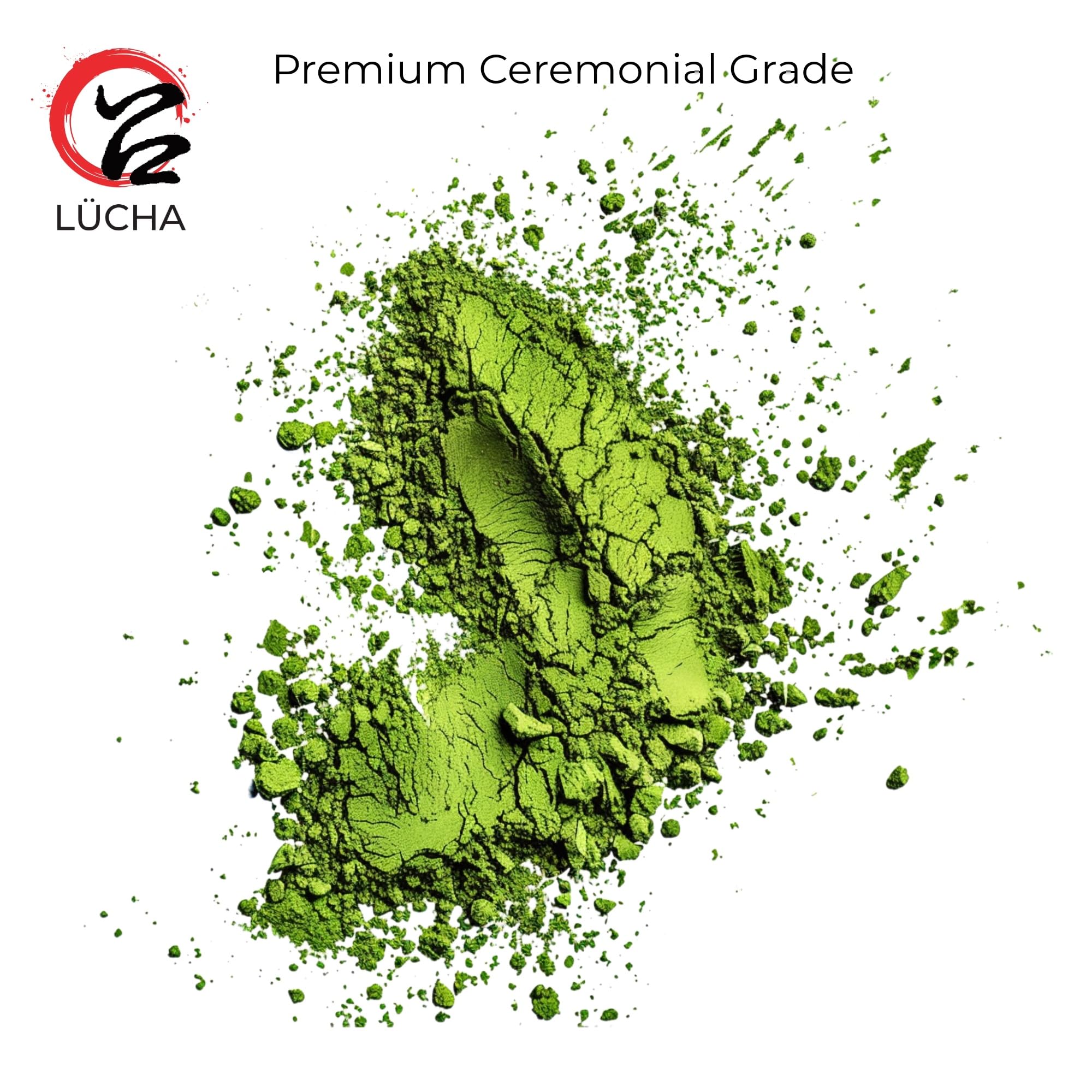 LÜCHA Ceremonial Grade Matcha Tea Powder - Premium First Harvest Gluten-Free Vegan, 100% Pure Unsweetened No Additives, 3.5oz (100g) Tin