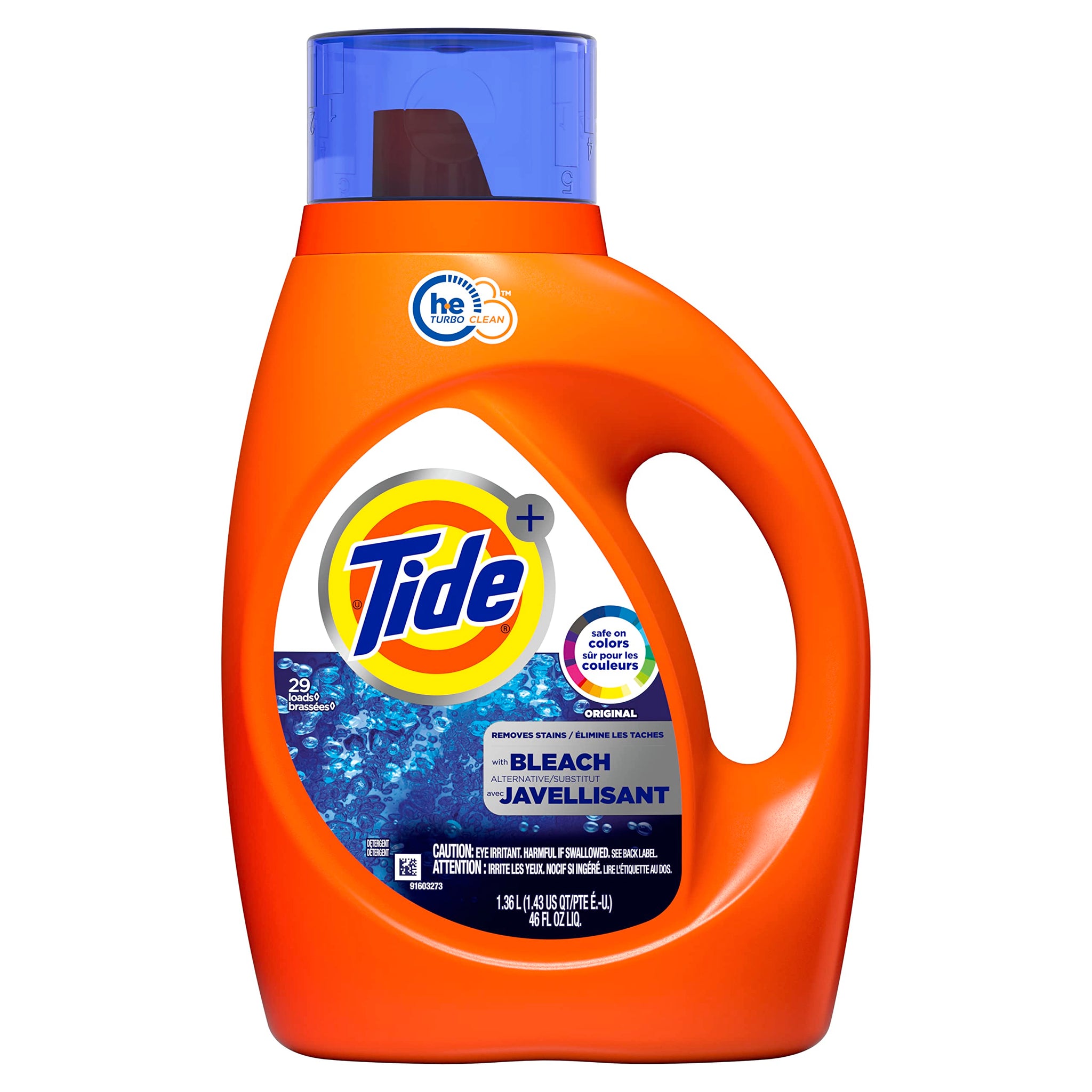 Tide Plus Bleach Alternative HE Turbo Clean Liquid Laundry Detergent, 46fl oz, 29 Loads