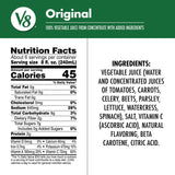 V8 Original 100% Vegetable Juice, 46 fl oz Bottle