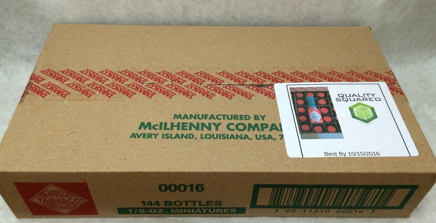 TABASCO brand Miniature Hot Sauce Bottles - Case Of 144