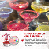 Snowy River Holiday Candy Cane Flavored Cocktail Sugar - All Natural Rimming Sugar for Stunning Drinks, Vibrant Colors, Perfect for Cocktails