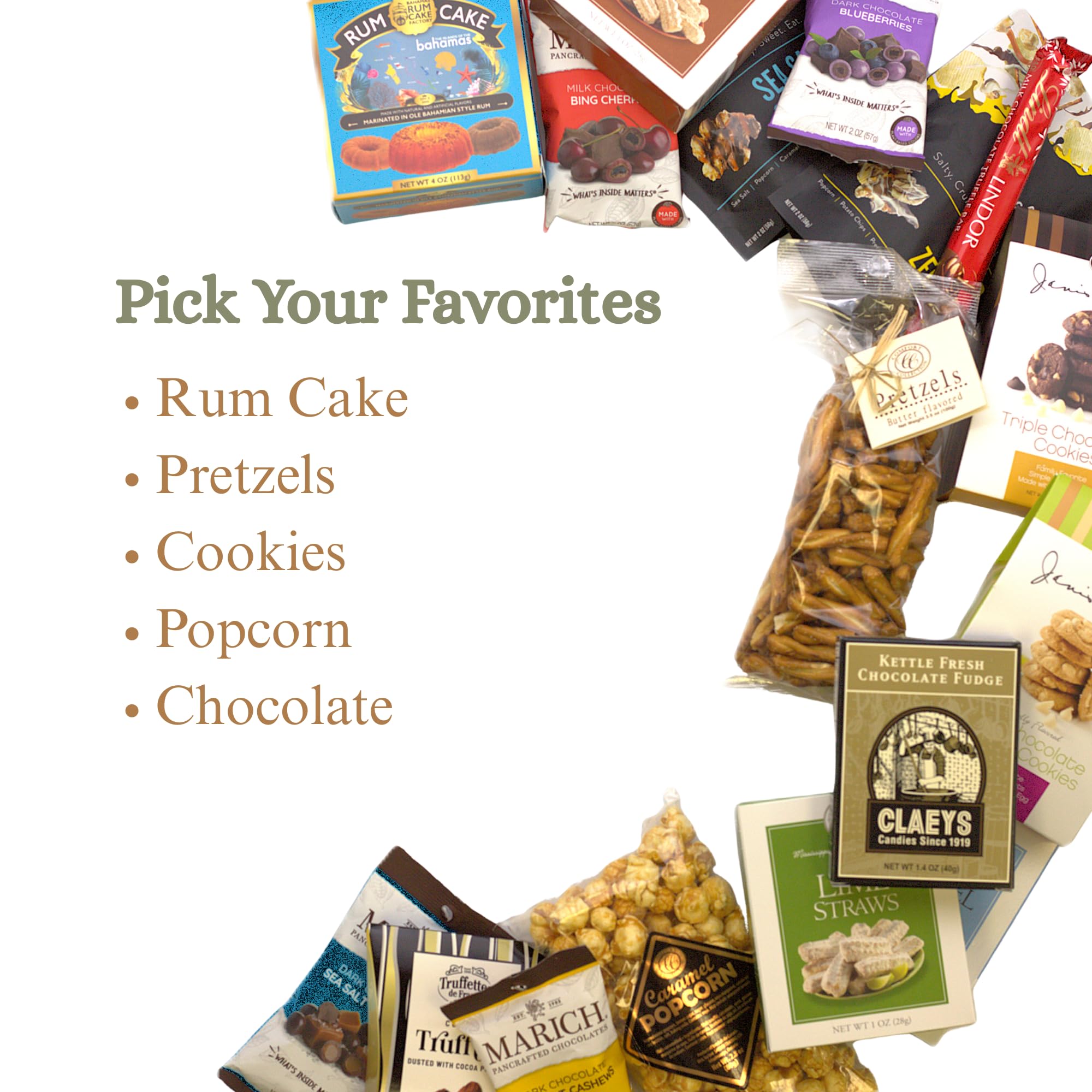 Gift Basket Village Signature Sampler Tray - Build Your Own Gift Basket with Healthy Snacks & Gourmet Delights, Perfect Birthday Gifts for Women