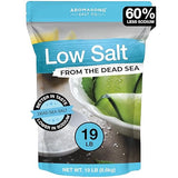 Aromasong Low Sodium Sea Salt - 100% Natural - 60% Less Sodium - Bulk 19 Lb Bag - Fine Grain Dead Sea Potassium Chloride with Dead Sea Salt - Used As