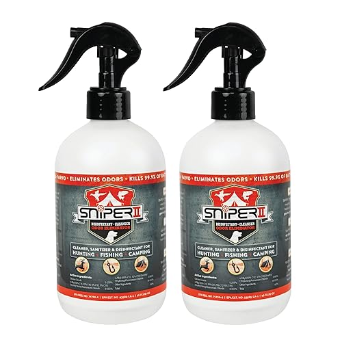 SNiPER II Disinfectant Cleanser and Odor Eliminator, Cleaner for Outdoor Disinfecting Purposes, Use for Hunting, Fishing, and Camping, Made in the