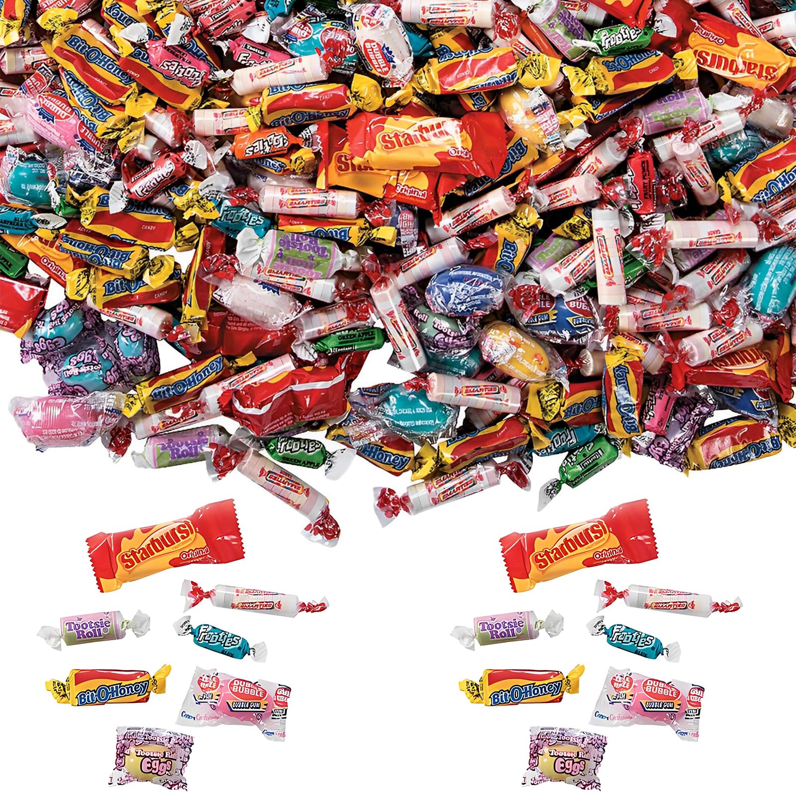 Fun Express Bulk Candy Variety Pack 1000 Pieces - 13 lbs Individually Wrapped Assorted Candy for Party Favors, Pinata Stuffers & Goodie Bags | Perfect