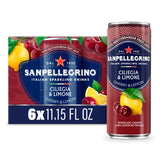 Sanpellegrino Italian Sparkling Drink Ciliegia and Limone, Sparkling Cherry and Lemon Beverage, 11.15 fl oz. 6 Pack