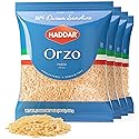 Haddar 100% Durum Semolina Orzo Pasta 16oz (4 Pack = 4 Lbs) | Great in Soups Stews & Salads | Risotto Replacement | Certified Kosher