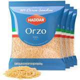 Haddar 100% Durum Semolina Orzo Pasta 16oz (4 Pack = 4 Lbs) | Great in Soups Stews & Salads | Risotto Replacement | Certified Kosher