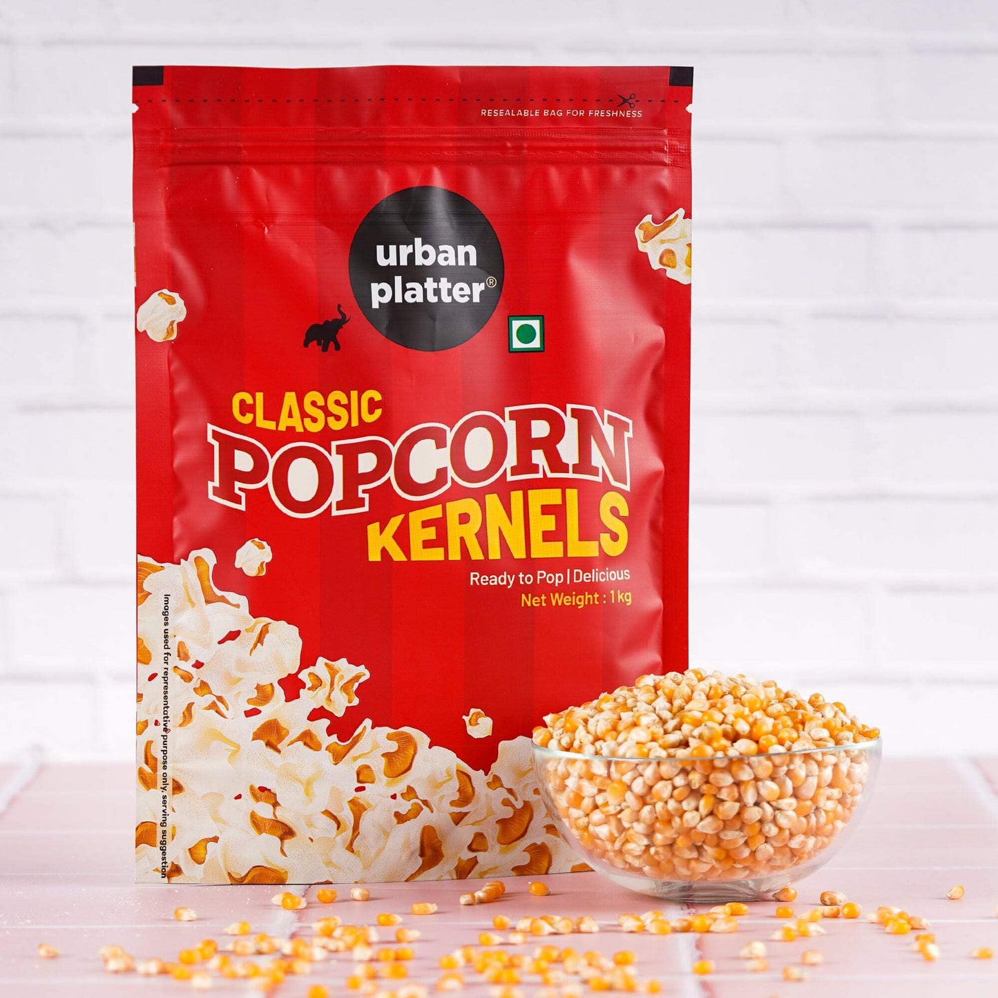 Urban Platter Pop Corn Kernels, 1kg