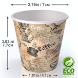 6 oz Paper Cups for Coffee and Tea - Decorated Office Disposable Water Paper Cups