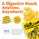 Nuts com Crystallized Ginger Pieces - Premium Crystallized Ginger Slices - Spicy & Sweet Candied Ginger Pieces - Dried Ginger Chunks, Root - Digestive