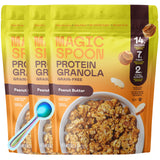 Magic Spoon High Protein Granola Low Sugar - 3 Pack, Peanut Butter - Low Carb Sugar Free Protein Snacks & Breakfast Food - Grain & Gluten Free Granola