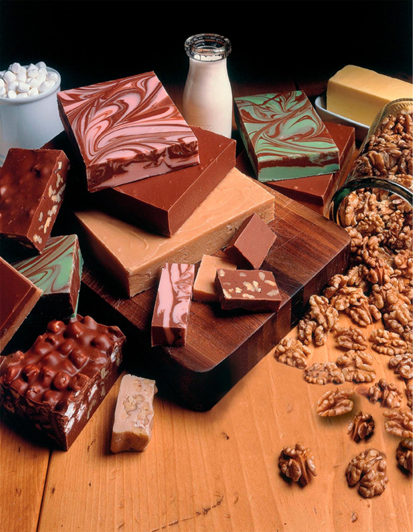 Arndt's Fudgery, LLC DBA The Amish Buggy Home Made Creamy Fudge - 1 Lb Box (Chocolate Black Walnut)