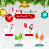 40 Pack Christmas Lollipops - Individually Wrapped Holiday Themed Lollipops - Santa, Tree Snowman, Gingerbread, Designs & Delicious Flavor -Bulk