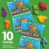 Minecraft Fruit Flavored Snacks, Fat Free and Gluten Free Snacks, 8 oz (10 Pouches)