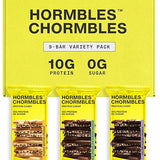Hormbles Chormbles Protein Candy Bars, Variety Pack, 10g Protein, 0g Sugar, Milk Chocolate, Peanut Butter, Salted Fudge Candy With Crunchy Pieces